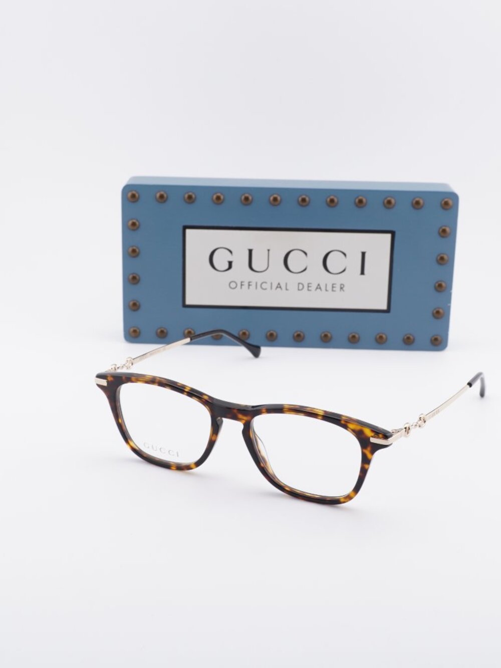 Gucci GG0919O 002 Square Eyeglasses - Havana/Gold 50mm